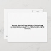 Tongue Twister Imagine denkbeeldige menagerie mana Briefkaart (Voorkant / Achterkant)