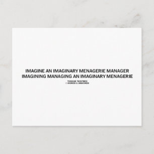 Tongue Twister Imagine Imaginaire Menagerie Manage Briefkaart