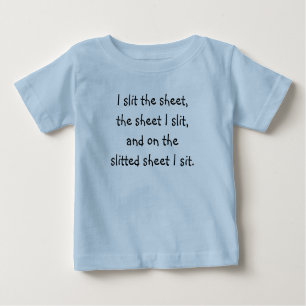 Tongue Twister T's-I slikte het vel Baby T-Shirt