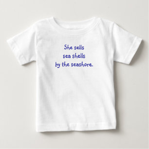 Tongue Twister T's-she verkoopt zeeschelpen Baby T