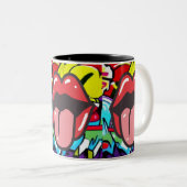 Tongue Twister Tweekleurige Koffiemok (Voorkant rechts)