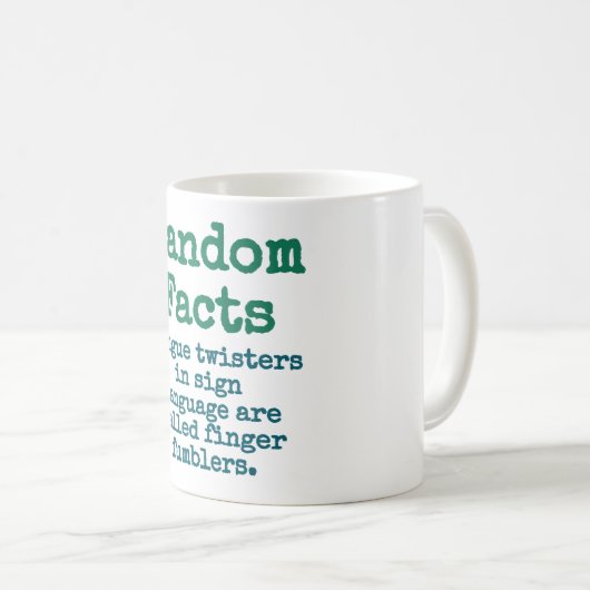 Tongue Twisters in gebarentaal worden genoemd - Tr Koffiemok (Voorkant rechts)