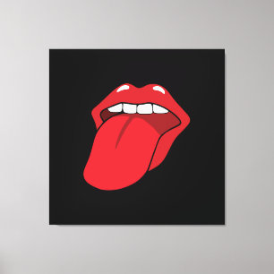 Tongue uit canvas afdruk