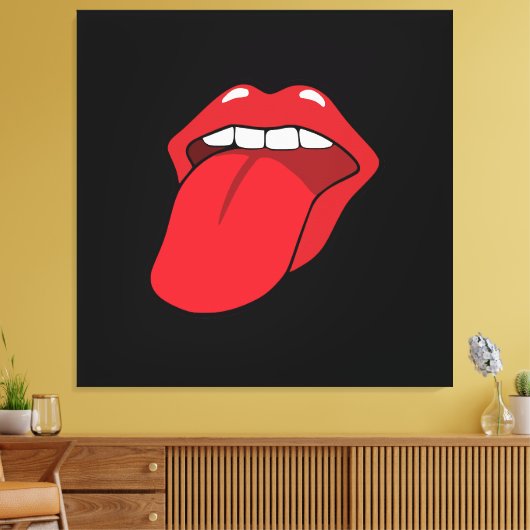 Tongue uit canvas afdruk (Insitu (Woonkamer))