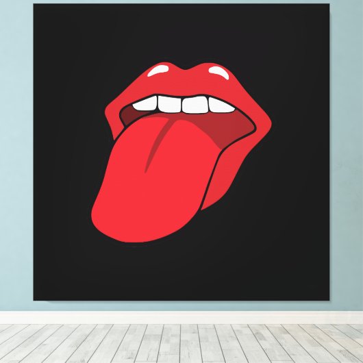 Tongue uit canvas afdruk (Insitu (Houten vloer))