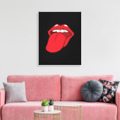 Tongue uit canvas afdruk (Insitu (Woonkamer))