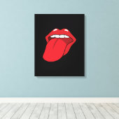 Tongue uit canvas afdruk (Insitu (Houten vloer))