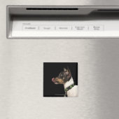 Tongue uit de zwarte en witte terrier magneet (Insitu (Vaatwasser))