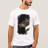 Tongue uit de zwarte en witte terrier