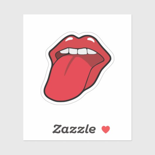 Tongue uit sticker (Vel)