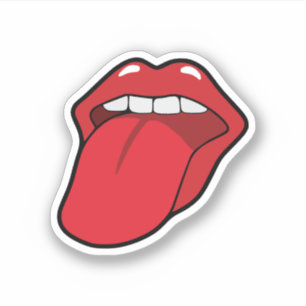 Tongue uit sticker