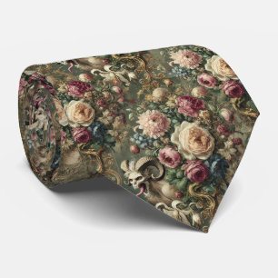 🩸 Tongue Whipped Blooms - Gothic Victoriaans Stropdas
