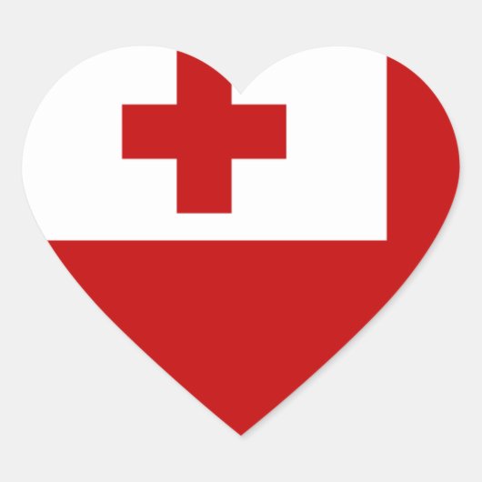 tongvlag hart sticker (Voorkant)