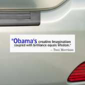 Toni Morrison over Obama Bumpersticker (Op auto)