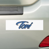 Toni Name blue Aufkleber Sticker Autoaufkleber (Op auto)
