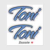 Toni Name blue Aufkleber Sticker Stickerset (Vel)