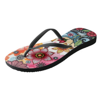 TONI ORIGINEEL – Abstracte bloemenslippers Teenslippers