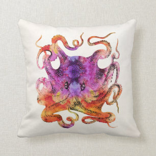 tonie octopus Psychedelic regenboog Kussen