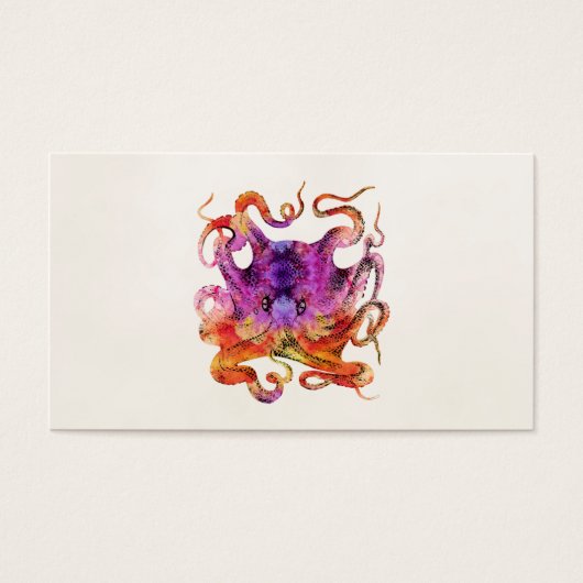  tonie octopus Psychedelic regenboog Visitekaartje (Voorkant)