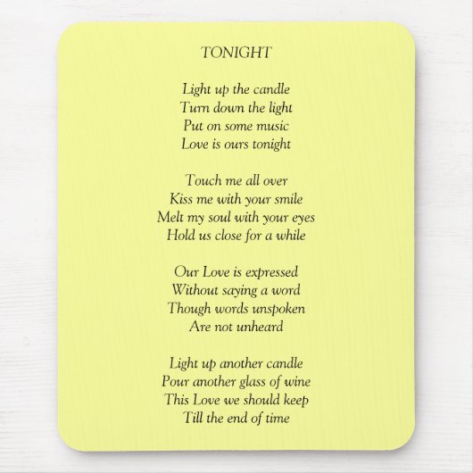 TONIGHT/Love Muismat (Voorkant)