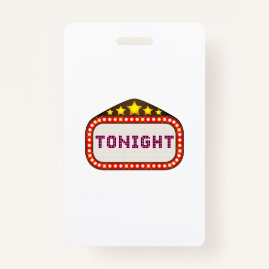 Tonight Movie Theater Marquee Badge (Voorkant)