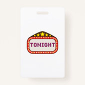Tonight Movie Theater Marquee Badge (Achterkant)