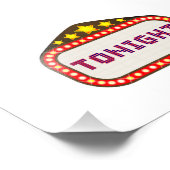 Tonight Movie Theater Marquee Foto Afdruk (Hoek)