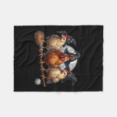 Tonight We Fly, Chicken Witch, Funny Halloween Chi Fleece Deken (Voorkant (Horizontaal))