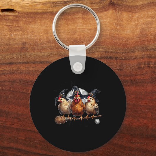 Tonight We Fly, Chicken Witch, Funny Halloween Chi Sleutelhanger (Voorkant)