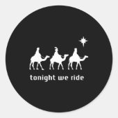 Tonight We Ride, 3 Wise Men, Funny Christian Chris Ronde Sticker (Voorkant)