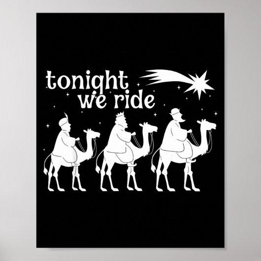 Tonight We Ride Christmas, 3 Wise Men, Christian C Poster (Voorkant)