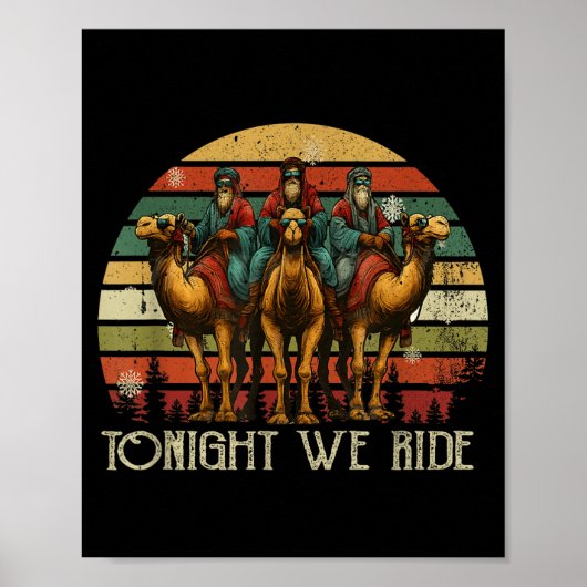 Tonight We Ride Christmas, 3 Wise Men, Christian C Poster (Voorkant)