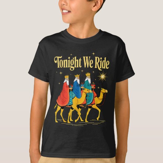 Tonight We Ride Christmas, 3 Wise Men, Christian C T-shirt (Voorkant)