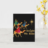 Tonight We Ride Christmas 3 Wise Men Christian Chr Kaart (Gele Bloem)