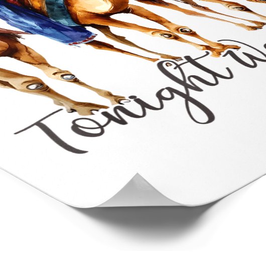 Tonight We Ride Christmas, 3 Wise Men Funny Christ Poster (Hoek)