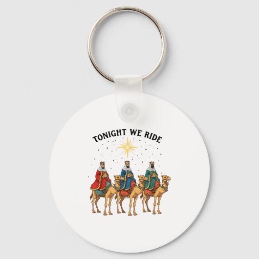 Tonight We Ride Christmas, 3 Wise Men Funny Christ Sleutelhanger (Voorkant)