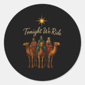 Tonight We Ride  Ronde Sticker (Voorkant)