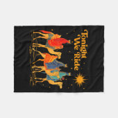 Tonight We Ride Three Wise Christmas Nativity Chri Fleece Deken (Voorkant (Horizontaal))