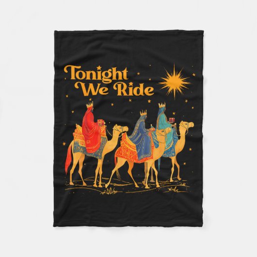 Tonight We Ride Three Wise Christmas Nativity Chri Fleece Deken (Voorkant)