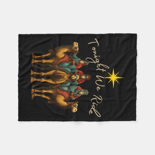 Tonight We Ride Three Wise Men Christmas Nativity  Fleece Deken (Voorkant (Horizontaal))