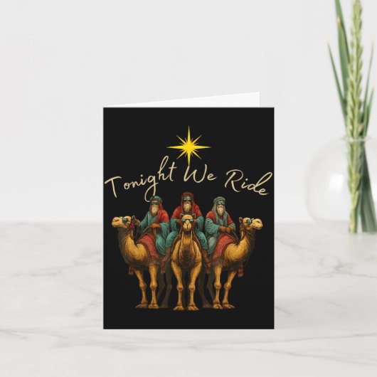 Tonight We Ride Three Wise Men Christmas Nativity Kaart (Voorkant)