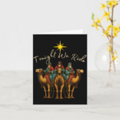 Tonight We Ride Three Wise Men Christmas Nativity Kaart (Gele Bloem)