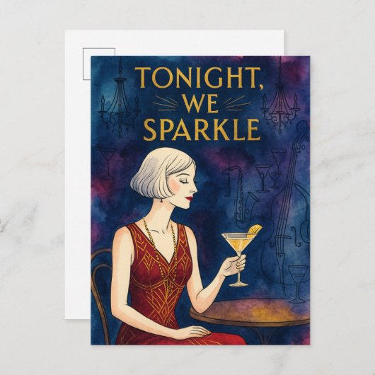 Tonight We Sparkle Briefkaart (Voorkant / Achterkant)