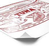 Tonijn in een blikje foto afdruk (Hoek)