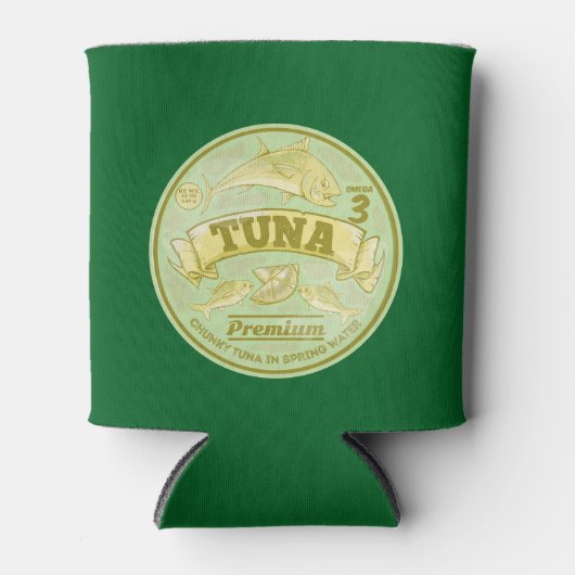 Tonijn kan pop kunst ingeblikte vis blikjeskoeler (Voorkant)