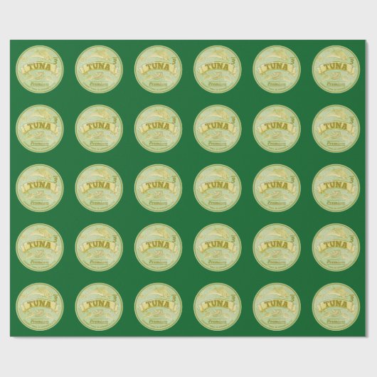 Tonijn kan pop kunst ingeblikte vis cadeaupapier (Vlak)