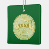 Tonijn kan pop kunst ingeblikte vis keramisch ornament (Links)