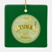 Tonijn kan pop kunst ingeblikte vis keramisch ornament (Achterkant)