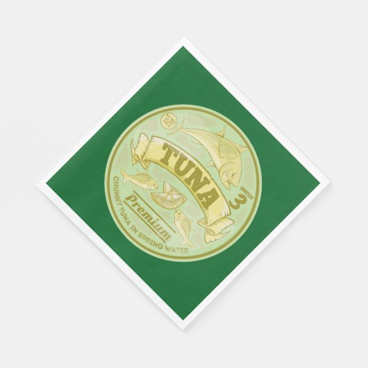 Tonijn kan pop kunst ingeblikte vis servet (Hoek)