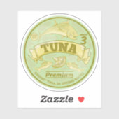 Tonijn kan pop kunst ingeblikte vis sticker (Vel)